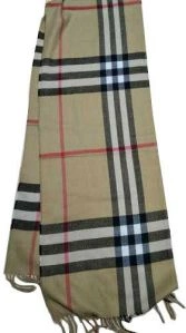 Image Mens Beige Checked Muffler