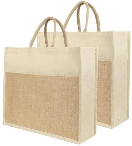 Off White Jute Bags
