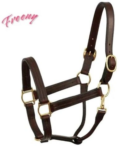 Plain Brown Leather Halter