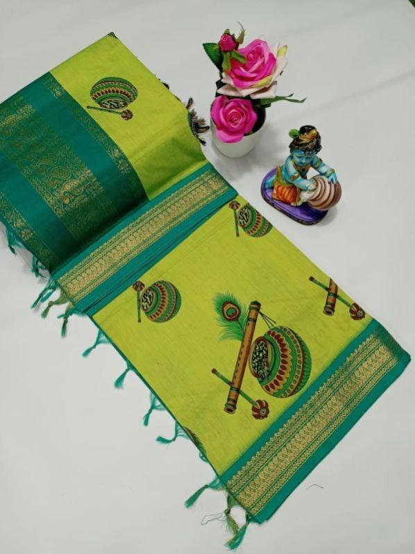 Image Premium Quality Kalyani Wax Printed Cotton Sarees
