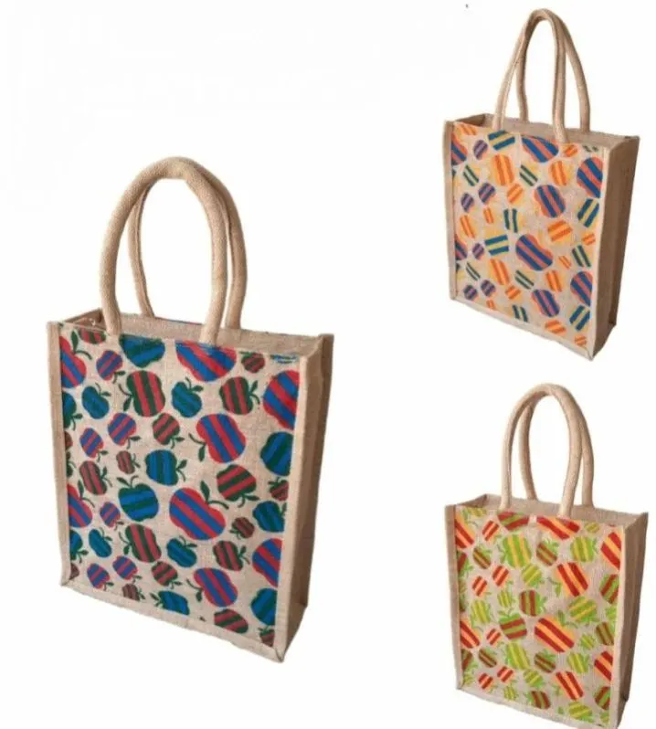 Printed Jute Shopping Bags