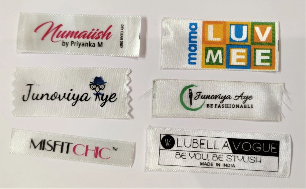 Image Satin Printed Label, For Garments, Size: Min 15 mm